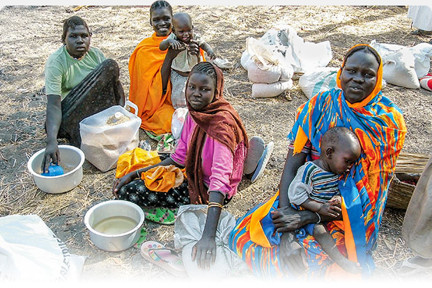 Sudanese women and children