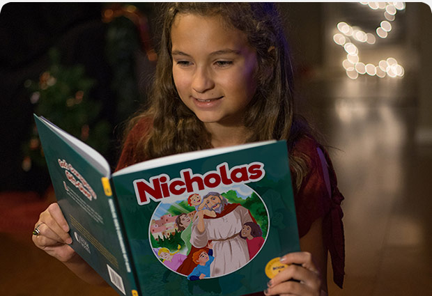 Girl reading Courageous Series book