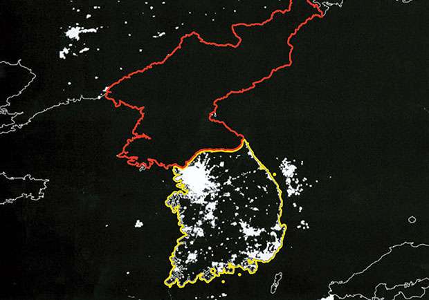 Satellite Image of Korea