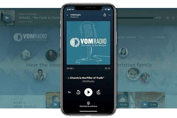 VOMRadio.net on a smartphone